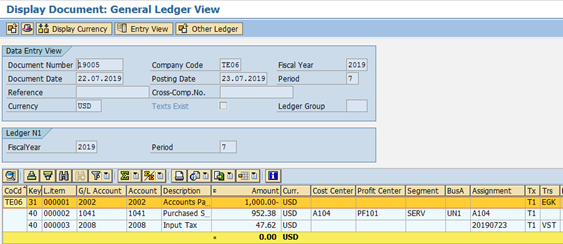 cost center and gl account assignment in sap