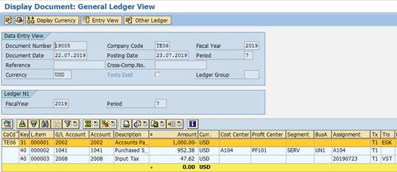 gl account assignment to material in sap